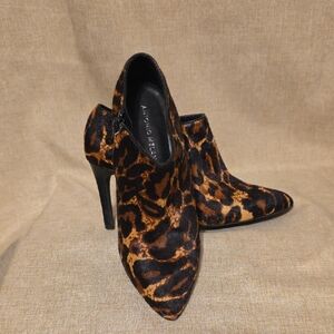 ANTONIO MELANI Animal Print Ankle Booties